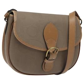 Christian Dior-Sac à épaule en toile Trotter Christian Dior beige Auth BA1174-Beige