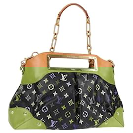 Louis Vuitton-LOUIS VUITTON Sac Judy GM Multicolore Monogram 2way Noir M40254 LV Auth 116346AM-Noir