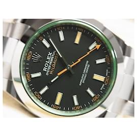 Rolex-ROLEX Milgauss green glass 116400GV 2019 Genuine goods Mens-Silvery