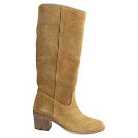 Sessun-Bottes en daim-Kaki
