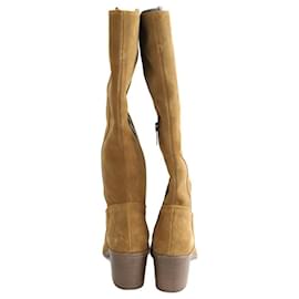 Sessun-Bottes en daim-Kaki