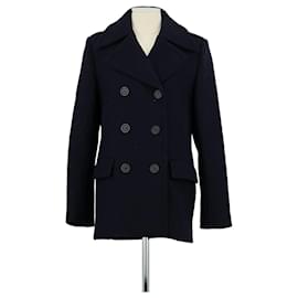 Claudie Pierlot-Wool coat-Navy blue