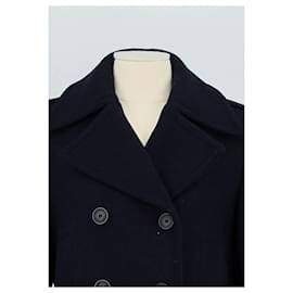 Claudie Pierlot-Wool coat-Navy blue