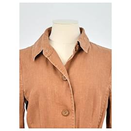 Prada-Manteau en lin-Camel