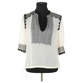 Saint Laurent-Blouse en soie-Écru