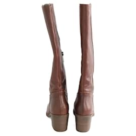 Sessun-Bottes en cuir-Marron