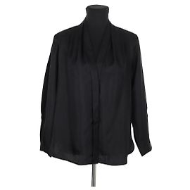 Sandro Schwarze Seidenbluse Schwarz