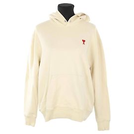 Ami Beige Cotton Sweatshirt Beige