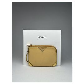 Céline Portafoglio in pelle vintage Celine Paris D'oro