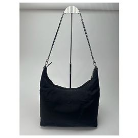 Bolso de algodón vintage Gucci negro Negro