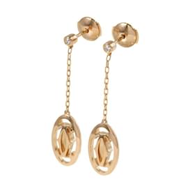 Cartier-Boucles d'oreilles Cartier Double C en or rose K18-Autre