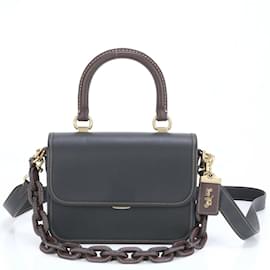 Coach-Sac à bandoulière en cuir bicolore Coach Rogue-Noir