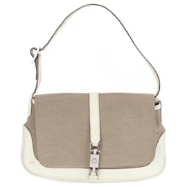 Gucci-Sac à épaule en cuir beige Gucci Jackie-Beige