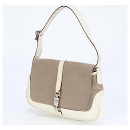 Gucci-Sac à épaule en cuir beige Gucci Jackie-Beige