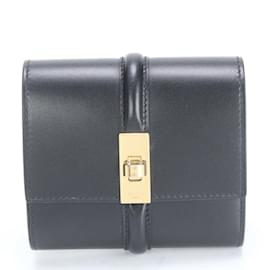 Céline-Celine Seize 16 Petit Portefeuille Trifold-Noir