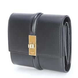 Céline-Celine Seize 16 Petit Portefeuille Trifold-Noir