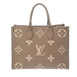 Louis Vuitton-Sac tote 2WAY On the Go MM en Monogram Empreinte Louis Vuitton-Gris