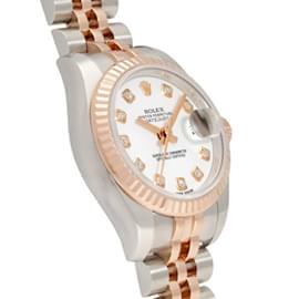 Rolex-Rolex Datejust 26 179171G White Dial Wristwatch for Ladies-Other