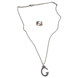 Set pendente + anello Gucci Argento