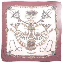 Hermès-Hermes Carre 140 Geant PARURES DES SABLES Desert Scarf-Pink