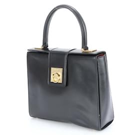 Céline-Sac à main en cuir noir Celine-Noir