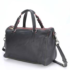 Céline-Sac à épaule en cuir noir Celine-Noir