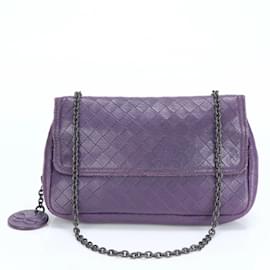 Bottega Veneta-Sac à bandoulière en cuir tressé Intrecciato de Bottega Veneta-Violet