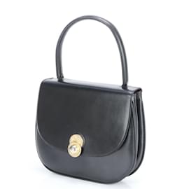 Céline-Sac à main en cuir noir Celine-Noir