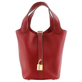 Hermès Borsa Hermes Picotin Lock 18 PM Rosso