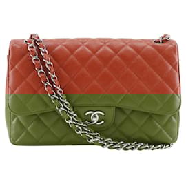 Chanel-Sac à épaule Chanel Deca Matelassé 30-Orange