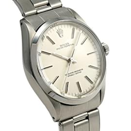 Rolex-Montre Rolex Oyster Perpetual 34 1002 avec cadran en barres argentées-Autre
