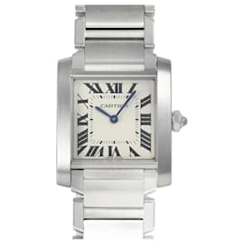Cartier-Cartier Tank Francaise MM WSTA0005 Silver Dial Men's Watch-Other