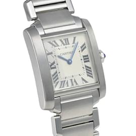 Cartier-Cartier Tank Francaise MM WSTA0005 Silver Dial Men's Watch-Other