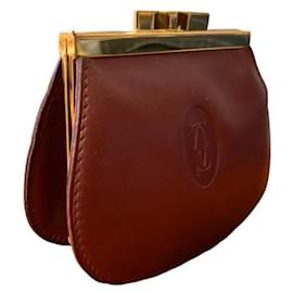Cartier-CARTIER vintage porte-monnaie-Bordeaux