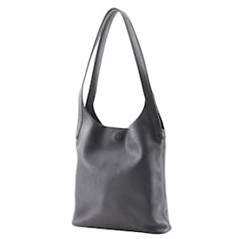 Loewe-Sac à épaule en cuir de veau noir Loewe-Noir