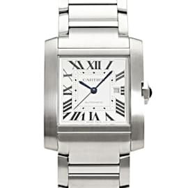 Cartier-Cartier Tank Francaise LM WSTA0067 Silver Dial Men's Watch-Other