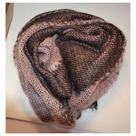 Dolce & Gabbana-écharpe-Marron,Rose