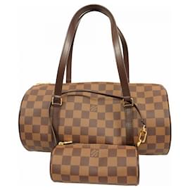 Louis Vuitton-Sac à main Louis Vuitton Damier Papillon 30-Damier ebène