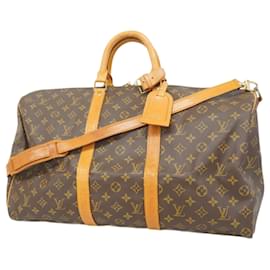 Louis Vuitton-Louis Vuitton Monogram Keepall Bandoulière 50-Marron
