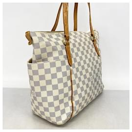 Louis Vuitton-Sac tote Damier Azur Louis Vuitton-Blanc