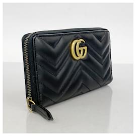 Gucci-Portefeuille Long Gucci GG Marmont-Noir