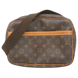 Louis Vuitton-Sac à épaule Reporter PM Monogram Louis Vuitton-Marron
