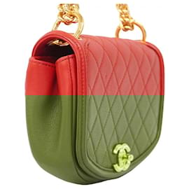 Chanel-Sac à épaule en agneau rouge Chanel-Rouge
