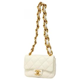 Chanel-Sac à épaule Mini Matelassé Chanel-Blanc