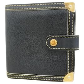 Louis Vuitton-Louis Vuitton Suhali Compact Zip Wallet-Black