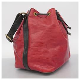 Louis Vuitton-Sac à épaule Petit Noé Epi Louis Vuitton-Noir,Rouge