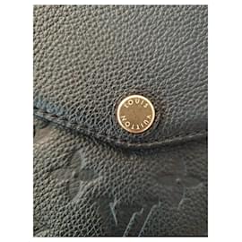 Louis Vuitton-Cuir d'empreinte Twice noir-Noir