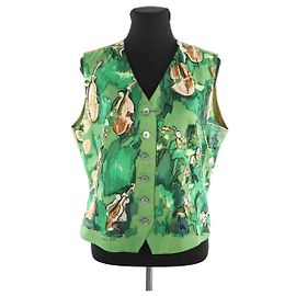 Hermès Jaqueta de seda verde Verde