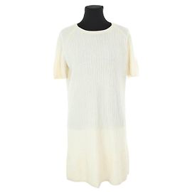 Chanel Robe en cachemire blanche Blanc