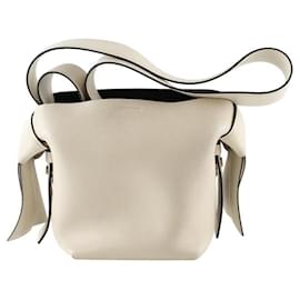 Acne-Musubi leather shoulder bag-Beige